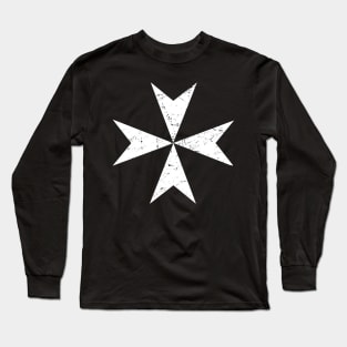 Templar Maltese Cross | Renaissance Festival Design Long Sleeve T-Shirt